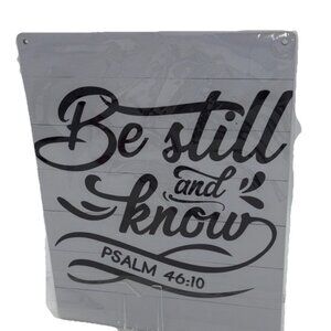 Be Still Psalm 46:10 Bible Verse Scripture Farmhouse Rustic Wall Decor Wood Butn